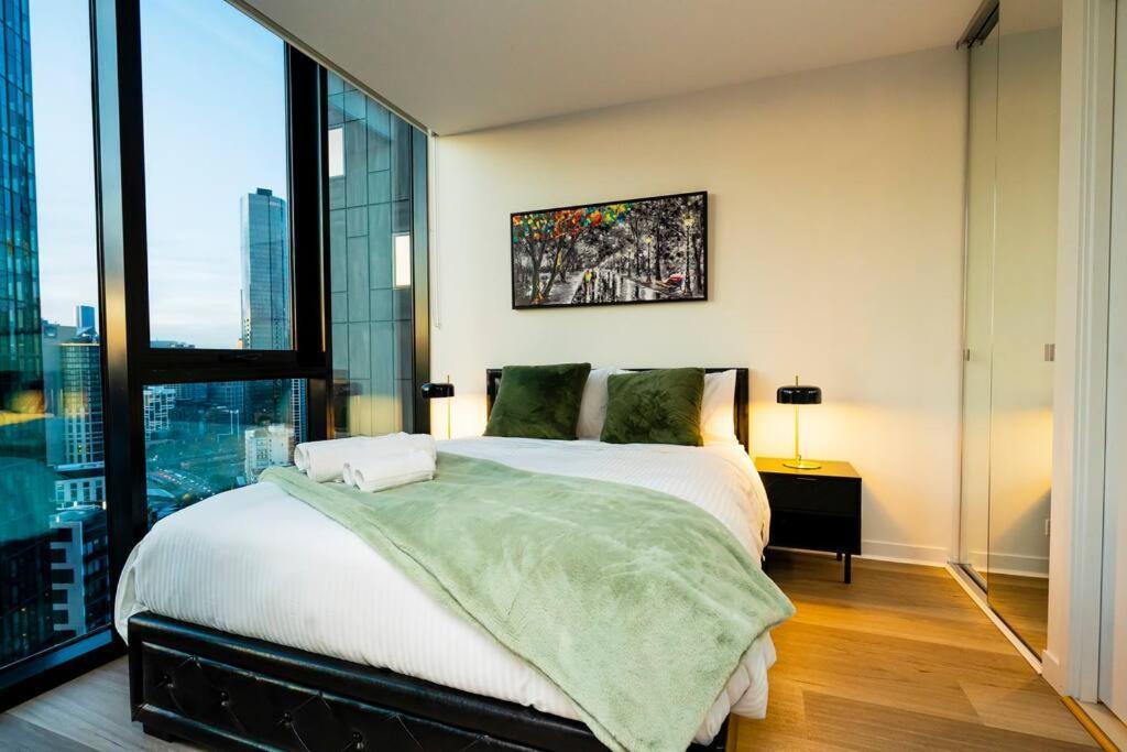 Luxe Haven - 42Nd Floor Panoramic City Views メルボルン エクステリア 写真
