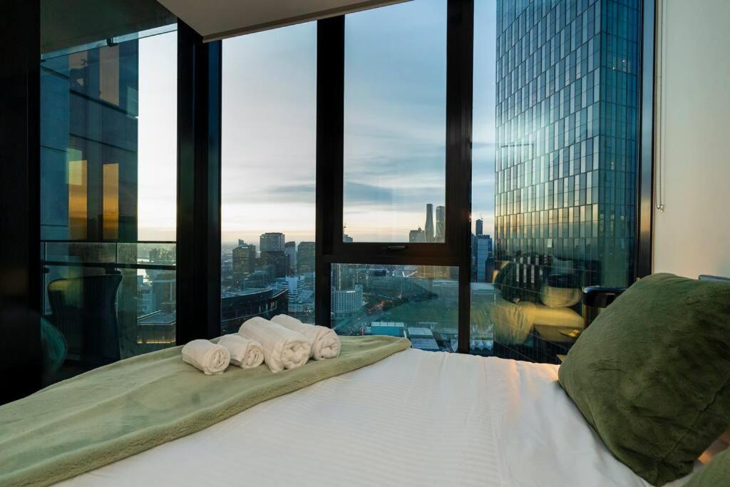 Luxe Haven - 42Nd Floor Panoramic City Views メルボルン エクステリア 写真